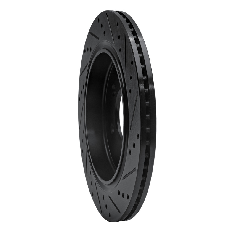 Ford F-150 Brake Rotor (1) - Rear Left - R1 Concepts - Drilled & Slotted - Black - `15-`17